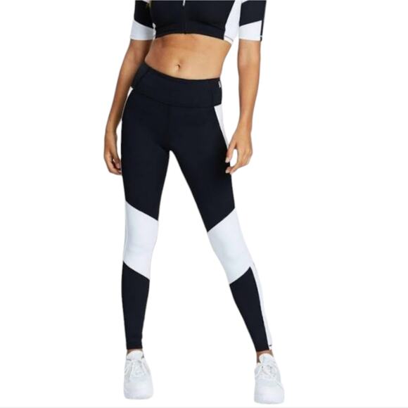 NWT Good American High Rise Colorblock Leggings Size 3 or Large - Picture 1 of 10